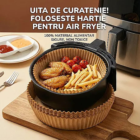 Set 50 Hârtii de Copt pentru Air Fryer